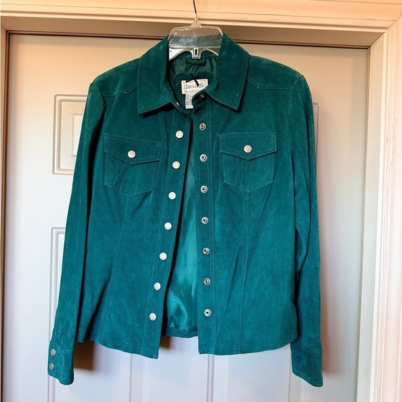Love A Little Jackets & Blazers - Genuine Suede Emerald Green Jacket | Women's Small | Western Ranch | NWOT